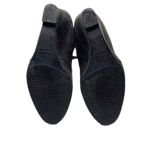 Stuart Weitzman knee high gray suede boots 6.5M riding equestrian wedged lace up - Picture 8 of 9